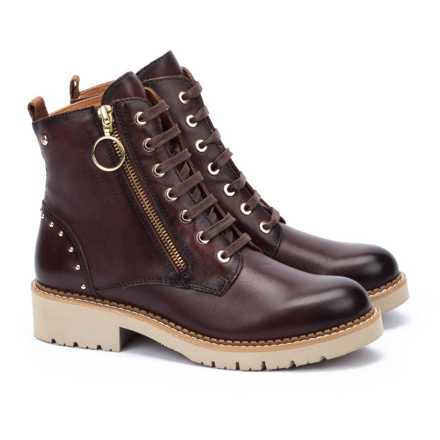 Women's Pikolinos VICAR Ankle Boots Chocolate | NZ UQ38A29